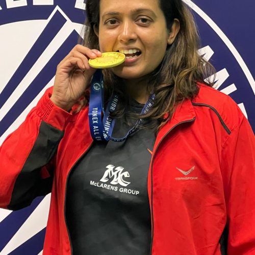 Nadeesha claims gold and silver at All England Seniors