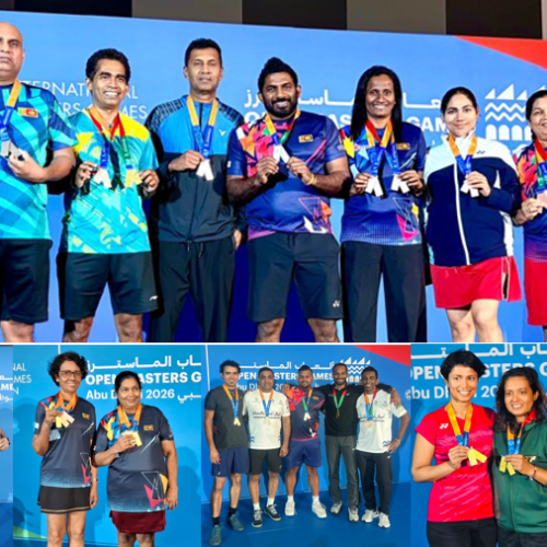 Sri Lanka shuttlers bag 25 medals with nine golds at Open Masters Games 2026